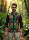 Black Phulkari Hand-Embroidered Shirt