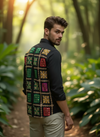 Black Phulkari Hand-Embroidered Shirt