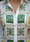 White Phulkari Hand-Embroidered Shirt