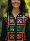 Black Phulkari Hand-Embroidered Shirt