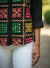Black Phulkari Hand-Embroidered Shirt