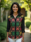 Black Phulkari Hand-Embroidered Shirt