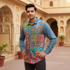 Mumtaaz Men’s Patchwork Denim Shirt