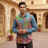 Mumtaaz Men’s Patchwork Denim Shirt