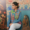 Mumtaaz Denim Shirt with Colorful Embroidered Patchwork