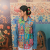 Mumtaaz Denim Shirt with Colorful Embroidered Patchwork