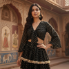 Black Bandhani Print Skirt & Tie-Knot Top Co-ord Set
