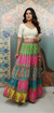 Multi-Color Patchwork Layered Skirt