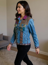 Boho Royale – Embellished Patchwork Denim Jacket