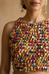 Multicolor Handcrafted Beaded Blouse