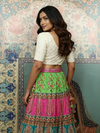 Multi-Color Patchwork Layered Skirt