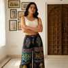 Black Dazzle Patchwork Boho Pants for Women – Comfortable, Stylish & Trendy Wide-Leg Fit