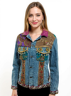 Boho Royale – Embellished Patchwork Denim Jacket