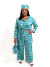 Bandhani Print Jumpsuit Set – Includes Matching Headband & Sling Bag | 3-Piece Ethnic Fusion Look