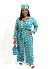 Bandhani Print Jumpsuit Set – Includes Matching Headband & Sling Bag | 3-Piece Ethnic Fusion Look