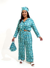 Bandhani Print Jumpsuit Set – Includes Matching Headband & Sling Bag | 3-Piece Ethnic Fusion Look