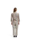 Elegant Blush Floral Cotton Top with 3/4 Sleeves - Soft & Stylish Everyday Wear