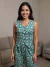 Teal Ikat Cotton Co-ord Set – Breezy Comfort with Ethnic Charm