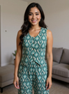 Teal Ikat Cotton Co-ord Set – Breezy Comfort with Ethnic Charm