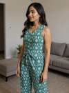 Teal Ikat Cotton Co-ord Set – Breezy Comfort with Ethnic Charm