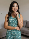 Teal Ikat Cotton Co-ord Set – Breezy Comfort with Ethnic Charm