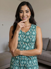 Teal Ikat Cotton Co-ord Set – Breezy Comfort with Ethnic Charm