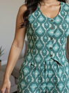 Teal Ikat Cotton Co-ord Set – Breezy Comfort with Ethnic Charm