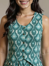 Teal Ikat Cotton Co-ord Set – Breezy Comfort with Ethnic Charm