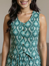 Teal Ikat Cotton Co-ord Set – Breezy Comfort with Ethnic Charm