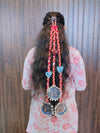 Boho Braided Hair Accessory with Mirror & Shell Embellishments