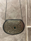 Emerald Stone Studded Kundan Handbag