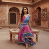 Mirror Work Crop Top with Bandhani Palazzo Set