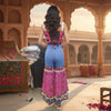 Mirror Work Crop Top with Bandhani Palazzo Set