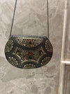 Emerald Stone Studded Kundan Handbag
