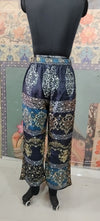 Black Dazzle Patchwork Boho Pants for Women – Comfortable, Stylish & Trendy Wide-Leg Fit