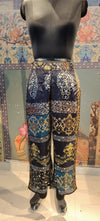Black Dazzle Patchwork Boho Pants for Women – Comfortable, Stylish & Trendy Wide-Leg Fit