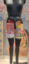 Boho Patchwork Mirror Embroidered Shorts - Rajni Collection