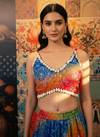 Rainbow Bandhani Skirt & Blouse Set
