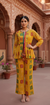 Yellow Phulkari Embroidered Co-ord Set