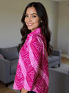 Pink Bandhani - Inspired Button Down Shirt - Rajni Collection