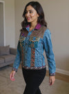 Boho Royale – Embellished Patchwork Denim Jacket