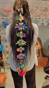 Multicolor Mirror Work Hair Choti