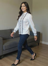 Pure Charm – White Casual Wear Top