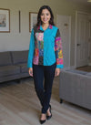 Patchwork Shirt Gypsy Grid Turquoise Multicolor
