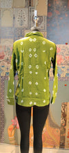 Green Man Bandhani Shirt with Embellished Pocket