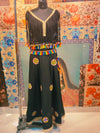 Designer Black Blouse with Mirror Work & Multicolor Tassel Fringe – Perfect for Navratri & Party Wear