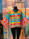 Multicolor Bandhani Print Kaftan Top