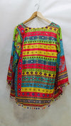 Multicolor Bandhani Print Kaftan Top