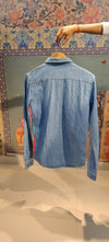 Mumtaaz Men’s Patchwork Denim Shirt
