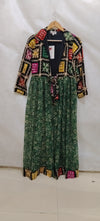 Green Handcrafted Phulkari Embroidered Shrug